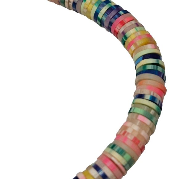 Boho Heishi Disc Beads Stretch Bracelet Multicolor Fashion Jewelry Women - Picture 2 of 3